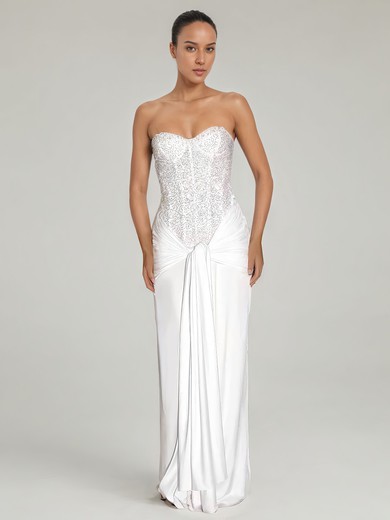 Sheath/Column Sweetheart Chiffon Beading Maxi Dresses PT02028869