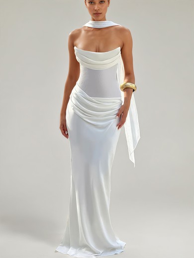 Sheath/Column Straight Chiffon Ruched Maxi Dresses PT02028874