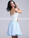 A-line Chiffon Sweetheart Appliques Short/Mini Prom Dresses #02051689