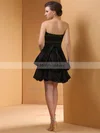 A-line Elastic Woven Satin Strapless Pick-Ups Short/Mini Prom Dresses #02020064