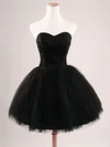 A-line Sweetheart Tulle Short/Mini Beading Prom Dresses #02016807