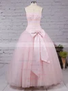 Ball Gown Sweetheart Tulle Floor-length Bow Prom Dresses #02016921